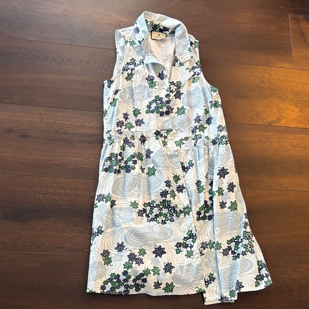 Tuckernuck Blue and Green Floral Dress
